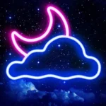 Neon Sign - Cloud and Moon